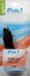 Audio jack 3,5 -> jack 3,5 stereo 1,5m
