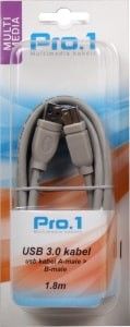 USB 3.0 A male naar B male 1,8m