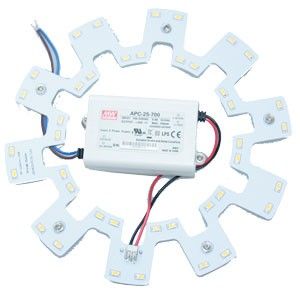 LED magneet module 230V 12,5W warm wit