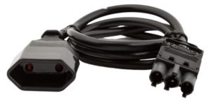 GST18© compatible verloopsnoer 90cm naar contra euro stekker
