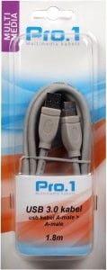 USB 3.0 A male naar A male 1.8m