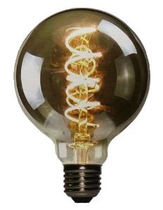 LED Globe G125 E27 4-20W 2200K filament spiraal grey dimbaar