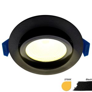 LED inbouwspot 5W 2700K 85mm 60gr rond verstelbaar zwart