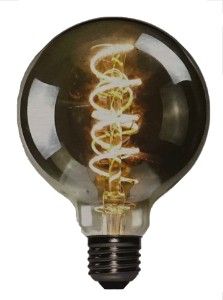 LED Globe G95 E27 4-20W 2200K filament spiraal grey dimbaar