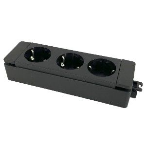 GST18© compatible tafelcontactdoos RA 3V doorvoer M-F