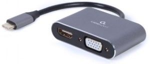 USB-C naar HDMI + VGA adapter kabel 15cm