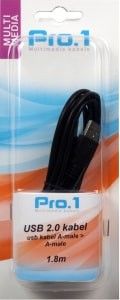 USB kabel A-male -> A-male 1,8m