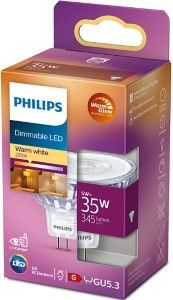 Philips LED spot MR16 GU5.3 12V 5-35W WarmGlow blister