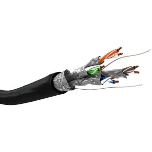 S/FTP kabel CAT6a zwart massief OUTDOOR CU 100m