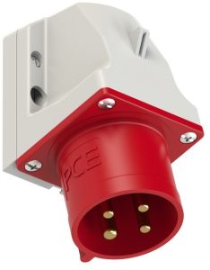 CEE 4P/32A/400V opb wcd rood met pennen