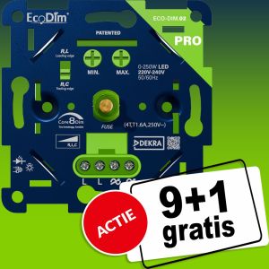 LED dimmer 0-250W EcoDim PRO universeel