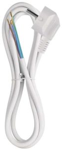 Aansluitsnoer 3x1qmm 2m wit PVC