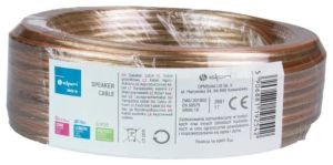 Luidsprekersnoer 2x0,75qmm transparant 10m