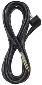 Aansluitsnoer 3x1,5qmm 5m zwart PVC