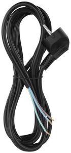 Aansluitsnoer 3x0,75qmm 2m zwart PVC