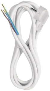 Aansluitsnoer 3x1,5qmm 3m wit PVC
