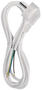 Aansluitsnoer 3x0,75qmm 2m wit PVC