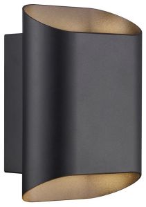 Wandlamp Nico Maxi rond 4xGU10 zwart IP54