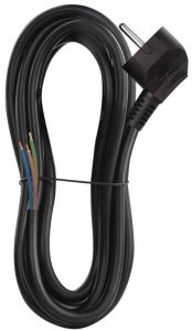 Aansluitsnoer 3x1,5qmm 3m zwart PVC
