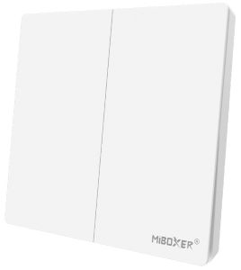 Draadloze wandschakelaar dubbel wit 2.4GHz