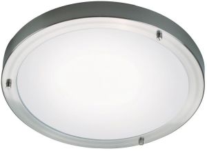 LED Plafonniere Ancona RVS 32cm 2x E27