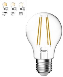Energetic LED GLS E27 4,9-60W 2700K filament helder MemoryDim