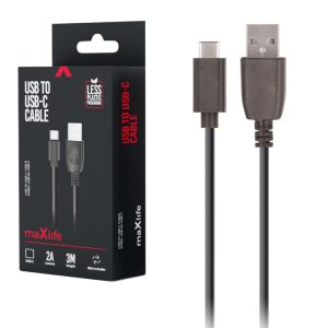 USB - USB-C kabel 3m zwart