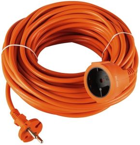 Verlengsnoer PVC oranje 2x1,5qmm 50m