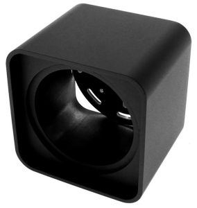 Opbouwrand voor inbouwspots 100x85mm vierkant zwart