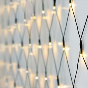 Connectable netverlichting 160 LEDS 2m x1m extra warm wit