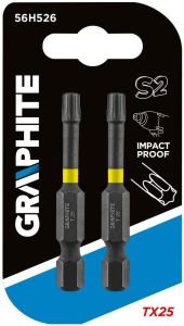 Bitset Torx impact TX25 lang 2x 50mm