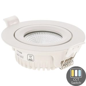 LED inbouwspot 6W 3CCT 82mm 36gr rond verstelbaar wit