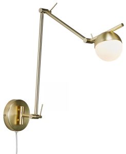 Wandlamp Contina messing G9
