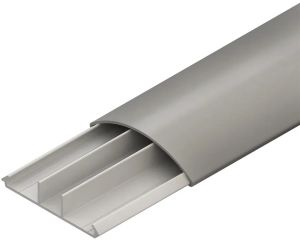 Wand/vloergoot PVC 74 x 18 mm grijs