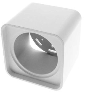 Opbouwrand voor inbouwspots 100x85mm vierkant wit