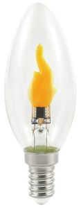 LED flakkerkaars E14 0,5-5W 1800K helder