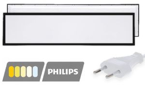 LED backlit paneel zwart 120x30cm 30W 5CCT 4050Lm
