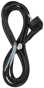 Aansluitsnoer 3x1,5qmm 2m zwart PVC