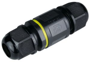 Waterdichte kabelkoppeling IP68 max. 3x2,5qmm zwart