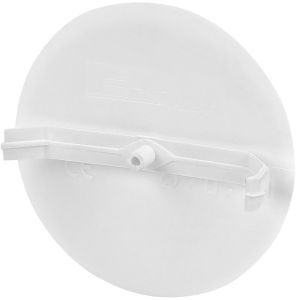 Blindplaat rond met klemmen wit 80mm
