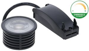 LED module inbouw 50mm 5W 38gr zwart DimToWarm