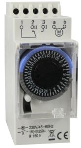Schakelklok op din rail analoog - Dagprogramma