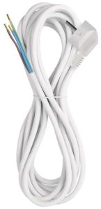 Aansluitsnoer 3x1,5qmm 5m wit PVC