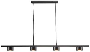 LED Hanglamp pendel Clyde zwart 4x4W 2700K 3stap dimbaar