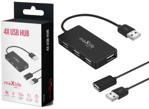 USB 2.0 hub 4 poorts USB naar 4x USB + 1,5m kabel