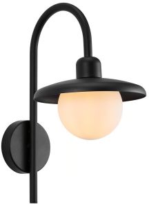 Wandlamp Berlo zwart E27 IP44