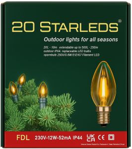 Starlights STARLED 20 LEDS 10m uitbreiding warm wit