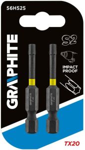 Bitset Torx impact TX20 lang 2x 50mm
