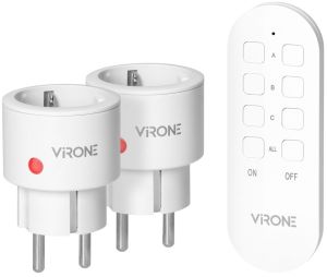 Basisset draadloos schakelen 2x mini ontvangers+AB wit