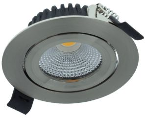 LED inbouwspot 5W 2700K 82mm 36gr rond verstelbaar geschuurd staal